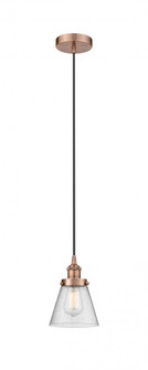Cone - 1 Light - 6 inch - Antique Copper - Cord hung - Mini Pendant (3442|616-1PH-AC-G64)