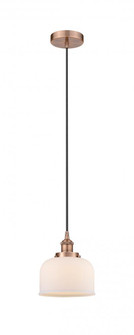 Bell - 1 Light - 8 inch - Antique Copper - Cord hung - Mini Pendant (3442|616-1PH-AC-G71-LED)