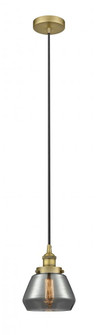 Fulton - 1 Light - 7 inch - Brushed Brass - Cord hung - Mini Pendant (3442|616-1PH-BB-G173)