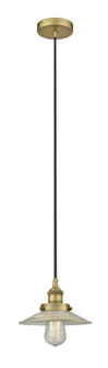 Halophane - 1 Light - 9 inch - Brushed Brass - Cord hung - Mini Pendant (3442|616-1PH-BB-G2)