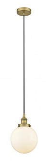 Beacon - 1 Light - 8 inch - Brushed Brass - Cord hung - Mini Pendant (3442|616-1PH-BB-G201-8-LED)