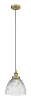 Seneca Falls - 1 Light - 10 inch - Brushed Brass - Cord hung - Mini Pendant (3442|616-1PH-BB-G222-LED)