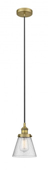 Cone - 1 Light - 6 inch - Brushed Brass - Cord hung - Mini Pendant (3442|616-1PH-BB-G64)