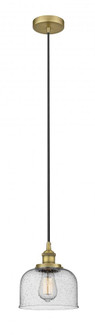 Bell - 1 Light - 8 inch - Brushed Brass - Cord hung - Mini Pendant (3442|616-1PH-BB-G74-LED)