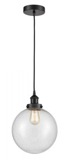 Beacon - 1 Light - 10 inch - Matte Black - Cord hung - Mini Pendant (3442|616-1PH-BK-G204-10-LED)