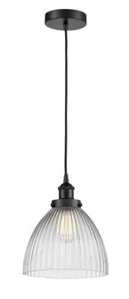 Seneca Falls - 1 Light - 10 inch - Matte Black - Cord hung - Mini Pendant (3442|616-1PH-BK-G222)