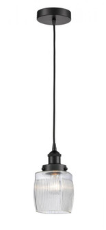 Colton - 1 Light - 6 inch - Matte Black - Cord hung - Mini Pendant (3442|616-1PH-BK-G302-LED)