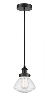 Olean - 1 Light - 7 inch - Matte Black - Cord hung - Mini Pendant (3442|616-1PH-BK-G324-LED)