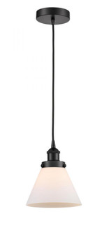 Cone - 1 Light - 8 inch - Matte Black - Cord hung - Mini Pendant (3442|616-1PH-BK-G41-LED)