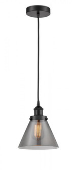 Cone - 1 Light - 8 inch - Matte Black - Cord hung - Mini Pendant (3442|616-1PH-BK-G43-LED)