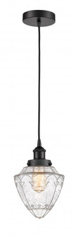Bullet - 1 Light - 7 inch - Matte Black - Cord hung - Mini Pendant (3442|616-1PH-BK-G664-7-LED)
