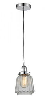 Chatham - 1 Light - 7 inch - Polished Chrome - Cord hung - Mini Pendant (3442|616-1PH-PC-G142-LED)