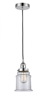 Canton - 1 Light - 6 inch - Polished Chrome - Cord hung - Mini Pendant (3442|616-1PH-PC-G182-LED)