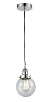 Beacon - 1 Light - 6 inch - Polished Chrome - Cord hung - Mini Pendant (3442|616-1PH-PC-G204-6-LED)