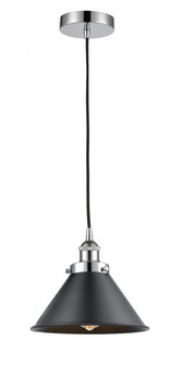 Briarcliff - 1 Light - 10 inch - Polished Chrome - Cord hung - Mini Pendant (3442|616-1PH-PC-M10-BK)