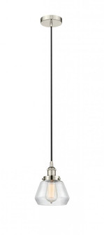 Fulton - 1 Light - 7 inch - Polished Nickel - Cord hung - Mini Pendant (3442|616-1PH-PN-G172)