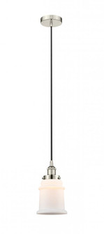 Canton - 1 Light - 6 inch - Polished Nickel - Cord hung - Mini Pendant (3442|616-1PH-PN-G181)