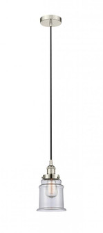 Canton - 1 Light - 6 inch - Polished Nickel - Cord hung - Mini Pendant (3442|616-1PH-PN-G182)