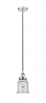 Canton - 1 Light - 6 inch - Polished Nickel - Cord hung - Mini Pendant (3442|616-1PH-PN-G184)