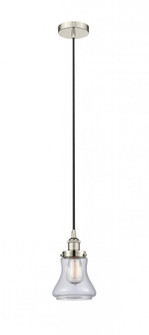 Bellmont - 1 Light - 6 inch - Polished Nickel - Cord hung - Mini Pendant (3442|616-1PH-PN-G192)