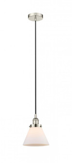 Cone - 1 Light - 8 inch - Polished Nickel - Cord hung - Mini Pendant (3442|616-1PH-PN-G41)