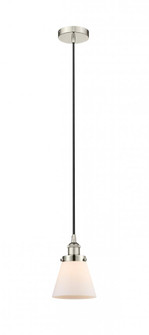 Cone - 1 Light - 6 inch - Polished Nickel - Cord hung - Mini Pendant (3442|616-1PH-PN-G61-LED)