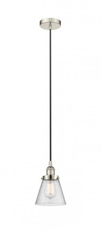 Cone - 1 Light - 6 inch - Polished Nickel - Cord hung - Mini Pendant (3442|616-1PH-PN-G64-LED)