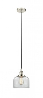 Bell - 1 Light - 8 inch - Polished Nickel - Cord hung - Mini Pendant (3442|616-1PH-PN-G72-LED)