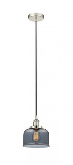 Bell - 1 Light - 8 inch - Polished Nickel - Cord hung - Mini Pendant (3442|616-1PH-PN-G73)