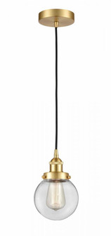 Beacon - 1 Light - 6 inch - Satin Gold - Cord hung - Mini Pendant (3442|616-1PH-SG-G202-6)