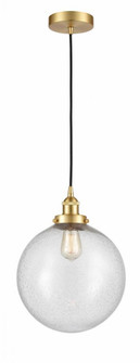 Beacon - 1 Light - 12 inch - Satin Gold - Cord hung - Mini Pendant (3442|616-1PH-SG-G204-12-LED)