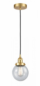 Beacon - 1 Light - 6 inch - Satin Gold - Cord hung - Mini Pendant (3442|616-1PH-SG-G204-6)
