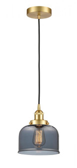 Bell - 1 Light - 8 inch - Satin Gold - Cord hung - Mini Pendant (3442|616-1PH-SG-G73)