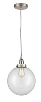 Beacon - 1 Light - 10 inch - Brushed Satin Nickel - Cord hung - Mini Pendant (3442|616-1PH-SN-G202-10-LED)