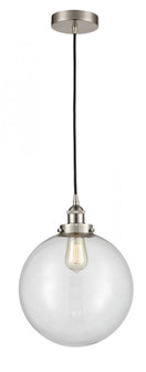 Beacon - 1 Light - 12 inch - Brushed Satin Nickel - Cord hung - Mini Pendant (3442|616-1PH-SN-G202-12-LED)