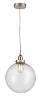 Beacon - 1 Light - 12 inch - Brushed Satin Nickel - Cord hung - Mini Pendant (3442|616-1PH-SN-G204-12-LED)