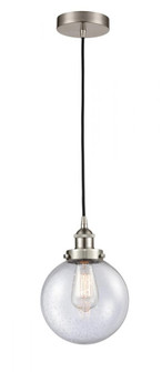 Beacon - 1 Light - 8 inch - Brushed Satin Nickel - Cord hung - Mini Pendant (3442|616-1PH-SN-G204-8)