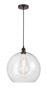 Athens - 1 Light - 14 inch - Oil Rubbed Bronze - Cord hung - Pendant (3442|616-1P-OB-G122-14-LED)