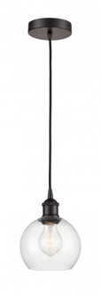 Athens - 1 Light - 6 inch - Oil Rubbed Bronze - Cord hung - Mini Pendant (3442|616-1P-OB-G122-6-LED)