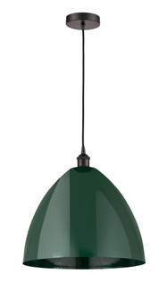 Plymouth - 1 Light - 16 inch - Oil Rubbed Bronze - Cord hung - Mini Pendant (3442|616-1P-OB-MBD-16-GR)