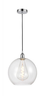 Athens - 1 Light - 12 inch - Polished Chrome - Cord hung - Mini Pendant (3442|616-1P-PC-G122-12-LED)