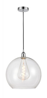 Athens - 1 Light - 14 inch - Polished Chrome - Cord hung - Pendant (3442|616-1P-PC-G122-14-LED)