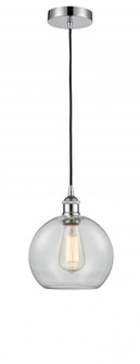Athens - 1 Light - 8 inch - Polished Chrome - Cord hung - Mini Pendant (3442|616-1P-PC-G122-8-LED)