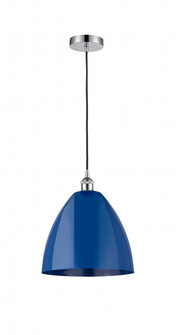 Plymouth - 1 Light - 12 inch - Polished Chrome - Cord hung - Mini Pendant (3442|616-1P-PC-MBD-12-BL-LED)
