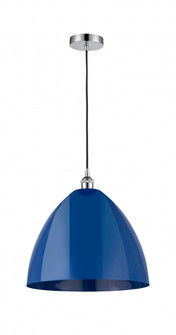 Plymouth - 1 Light - 16 inch - Polished Chrome - Cord hung - Mini Pendant (3442|616-1P-PC-MBD-16-BL-LED)