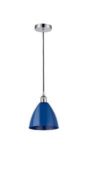 Plymouth - 1 Light - 8 inch - Polished Chrome - Cord hung - Mini Pendant (3442|616-1P-PC-MBD-75-BL)