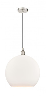 Athens - 1 Light - 14 inch - Polished Nickel - Cord hung - Pendant (3442|616-1P-PN-G121-14-LED)