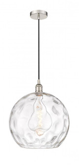 Athens Water Glass - 1 Light - 13 inch - Polished Nickel - Cord hung - Pendant (3442|616-1P-PN-G1215-14-LED)