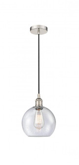 Athens - 1 Light - 8 inch - Polished Nickel - Cord hung - Mini Pendant (3442|616-1P-PN-G124-8-LED)