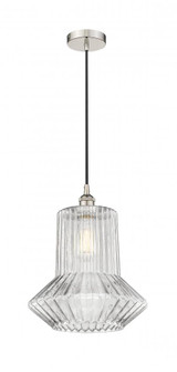 Springwater - 1 Light - 12 inch - Polished Nickel - Cord hung - Mini Pendant (3442|616-1P-PN-G212-LED)